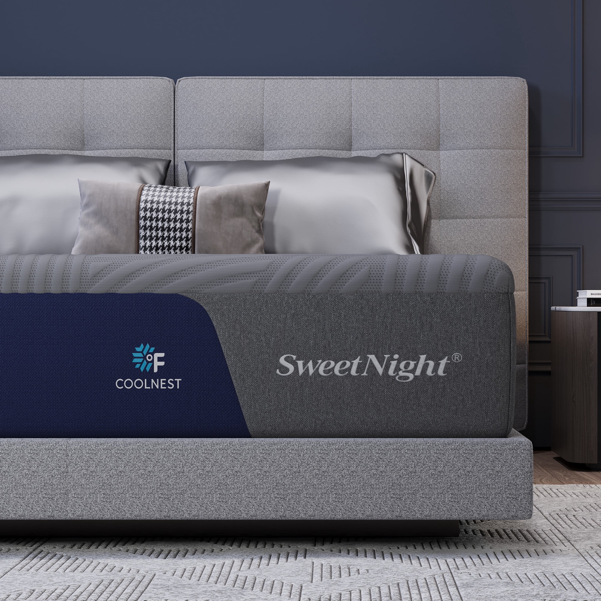Sweetnight CoolNest Memory Foam King Size Mattress 14 inch Cooling Mattresses in a Box,Scientific Support,Medium Soft