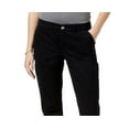 thumbnail image 3 of MAISON JULES Womens Navy Stretch Zippered Pocketed Slim Ankle, Buttoned Straight leg Pants 4, 3 of 3