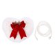 thumbnail image 3 of KAKOWELY Bolso de cadena de perlas para mujer, bolso de hombro individual, bolso cruzado, bolso de peluche con lazo, 3 of 4
