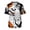 White_008, variant on Domuza Men’s Halloween Print Medical Scrub Top, Spider Web Bat Pumpkin V Neck Short Sleeve Nurse Uniform with Dual Side Pockets Black S