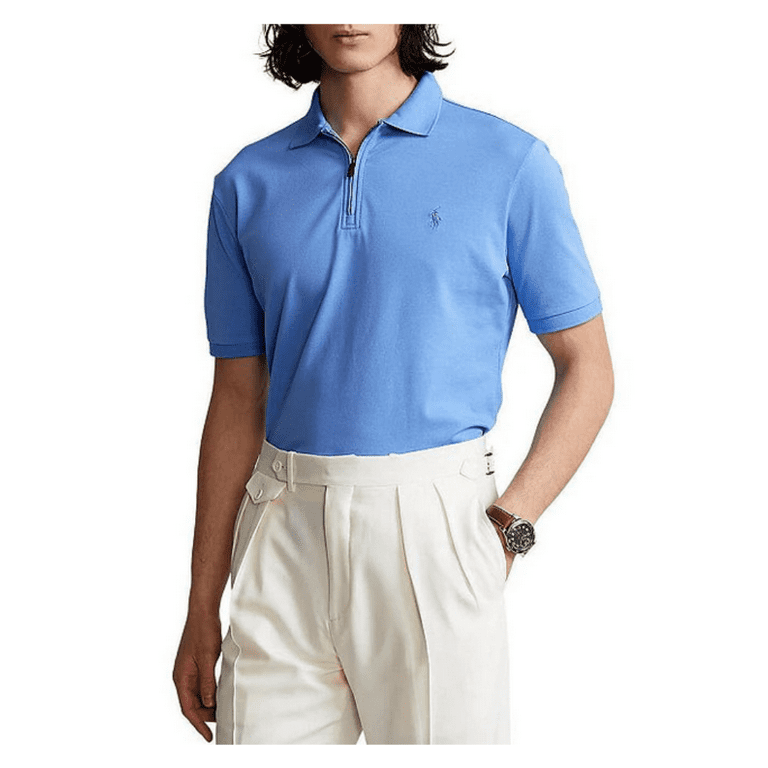 Polo Ralph Lauren Classic-Fit Stretch Mesh Short-Sleeve Zip Polo