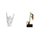 thumbnail image 1 of Estatua de gesto de rock, figura de escritorio, escultura de nota musical, figura decorativa de resina, ideal para regalar, decoración del hogar o exh, 1 of 8