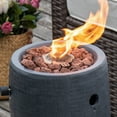 thumbnail image 6 of MOALCOFER 15,000 BTU Round Propane Fire Pit Table with Lava Rocks, 11" Outdoor Patio Heater, Waterproof Cover, Graphite Base Gray, 6 of 6