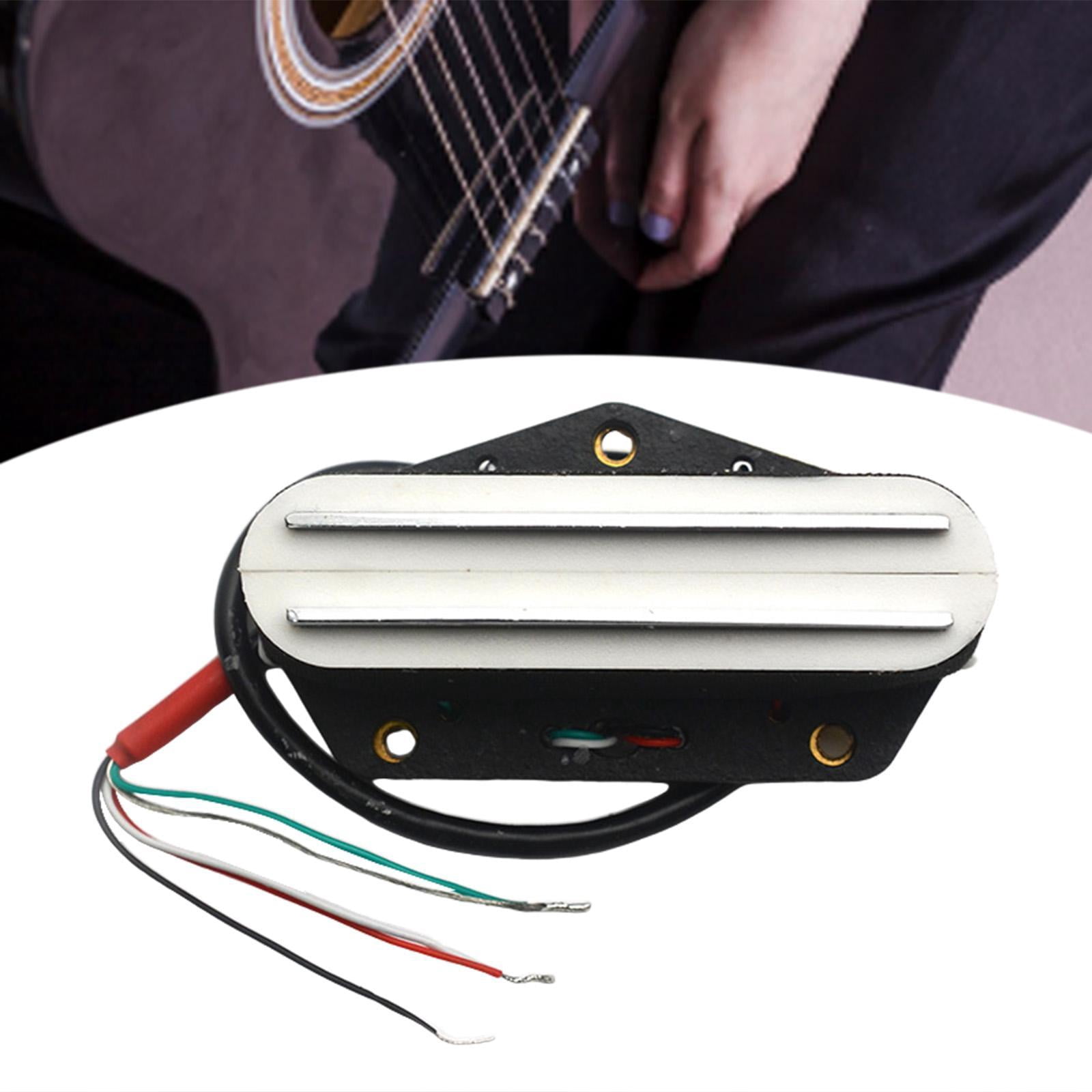 JWQFBC Electric Guitar Humbucker Bridge Pickup Double Rail Easy to Install Multipurpose White 16K