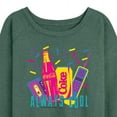 thumbnail image 3 of Coca-Cola - 90's Retro Style - Always Cool - Women's Lightweight French Terry Long Sleeve Shirt, 3 of 5