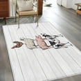 thumbnail image 2 of Area Rugs for Living Room 4x6 Ft, Farmhouse Wooden Grain Non Slip Area Rugs for Kitchen Bedroom Entryway, Modern Country Cow Pig Chicken Washable Carpet Runner Rug Floor Mats for Bedroom Home Decor, 2 of 8