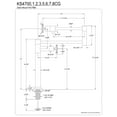 thumbnail image 2 of Kingston Brass KS4703CG Fuller Deck Mount Pot Filler Faucet, Antique Brass, 2 of 4