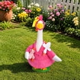 thumbnail image 4 of Sruoe Porch Goose Outfits, 23 Inch Porch Goose Clothes, Goose Clothes Dress, Duck Sculpture Clothes for Lawn Statue Cement Statue Yard Patio Party Decoration, 4 of 7