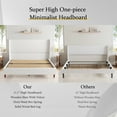thumbnail image 6 of Merluxy Full Bed Frame with 51.2" Wingback Headboard,Linen Upholstered,No Box Spring Needed,White, 6 of 8
