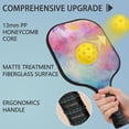 thumbnail image 2 of Pickleball Paddles Set Of 2, Fiberglass Surface, Fluid Smoke Aurora Art Style, 4 Balls & Bag, 2 of 5