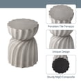 thumbnail image 4 of VENTOPYR Set of 2 Outdoor Concrete Side Table,Lightweight 18.7" H Accent Table in Graphite White for Patio, 4 of 7
