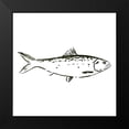 thumbnail image 2 of OnRei 15x15 Black Modern Framed Museum Art Print Titled - Simple Sketched Fish, 2 of 5