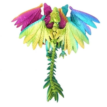 Dynamic 3D Printed Dragon Crystal Dragon for Adults 3D Printed Articulated Dragon,Random Color