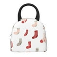 thumbnail image 3 of XMXT Reusable Lunch Bag Women, Colorful Christmas Socks Large Lunchbox Insulated Lunch Box for Work School, Multicolor, 3 of 9