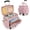 Pink, variant on Rolling Teacher Bag with Laptop Compartment and Detachable Dolly, Multifunctional Rolling Briefcase with Accordion File Area (Patented), Black