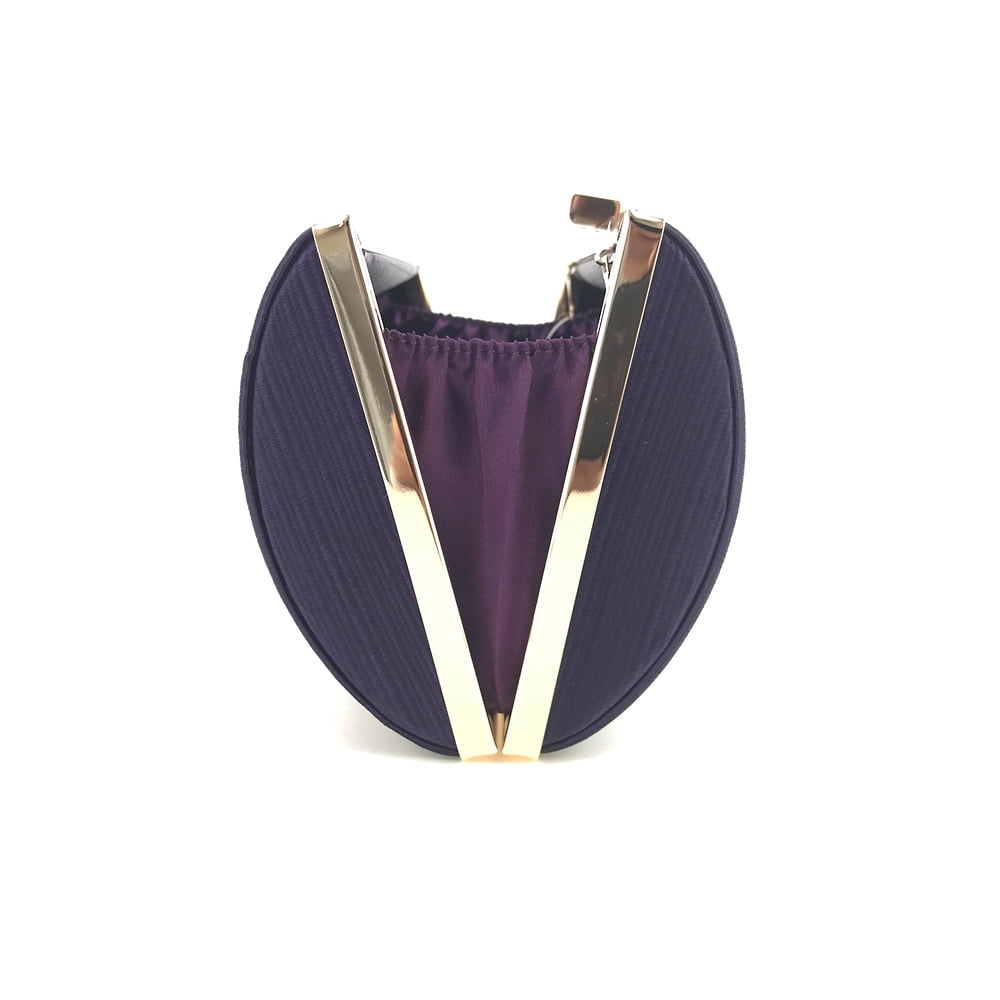 Handheld Women's Evening Clutch Bags Silk Satin Party Handbags Bridal Wedding Purses with Tassel Pendant,Dark Purple