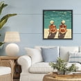 thumbnail image 3 of Stupell Industries Modern Swimmer Friends Duo Black Floating Frame Canvas Art, 25 x 25, by Layla Oz, 3 of 8