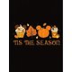 thumbnail image 3 of Women's "Tis the Season" Autumn-Themed T-Shirt - Casual & Sporty Round Neck Short Sleeve in Black with Pumpkin & Leaves Print, Comfortable Polyester Blend, Perfect for Summer Activities, 3 of 8