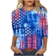 thumbnail image 1 of Fiudx Ofertas Flash Artículos En Oferta Camiseta de Manga 3/4 con Cuello Redondo y Estampado Informal para Mujer a La Moda, 1 of 4
