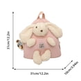 thumbnail image 3 of Girls School Backpack Detachable Bunny Plush Backpack Casual Everyday Stylish Daypack with Toy Black One Size, 3 of 3