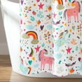 thumbnail image 6 of Lush Decor Unicorn Rainbow and Heart Pattern Kids Print Machine Washable Polyester Shower Curtain, 72x72, Navy/Multi, Single, 6 of 7