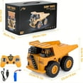 thumbnail image 1 of PEACNNG Kids Control Dumper Truck  Controlled Dumper Construction Site Vehicle For Kids  1 24 Scale 6 Channels Remote Control Dumper Truck Toy With Lights, 1 of 6