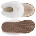 thumbnail image 5 of Litfun Fuzzy Memory Foam House Slippers for Women Fluffy Suede Slippers with Faux Fur Collar Indoor Outdoor, Apricot, Size 10.5-11.5, 5 of 9