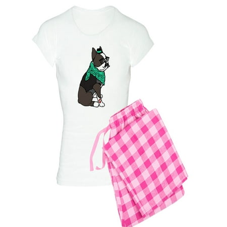 

CafePress - Hipster Boston Terrier - Women s Light Pajamas