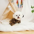 thumbnail image 4 of vnanda Cute Pet Jumpsuit with Ear Hat Pet Jumpsuit Fashionable Cow Leopard Pattern Dog Overall with Plush Ear Hat Winter Warm Pet Clothing Pet Jumpsuit, 4 of 8