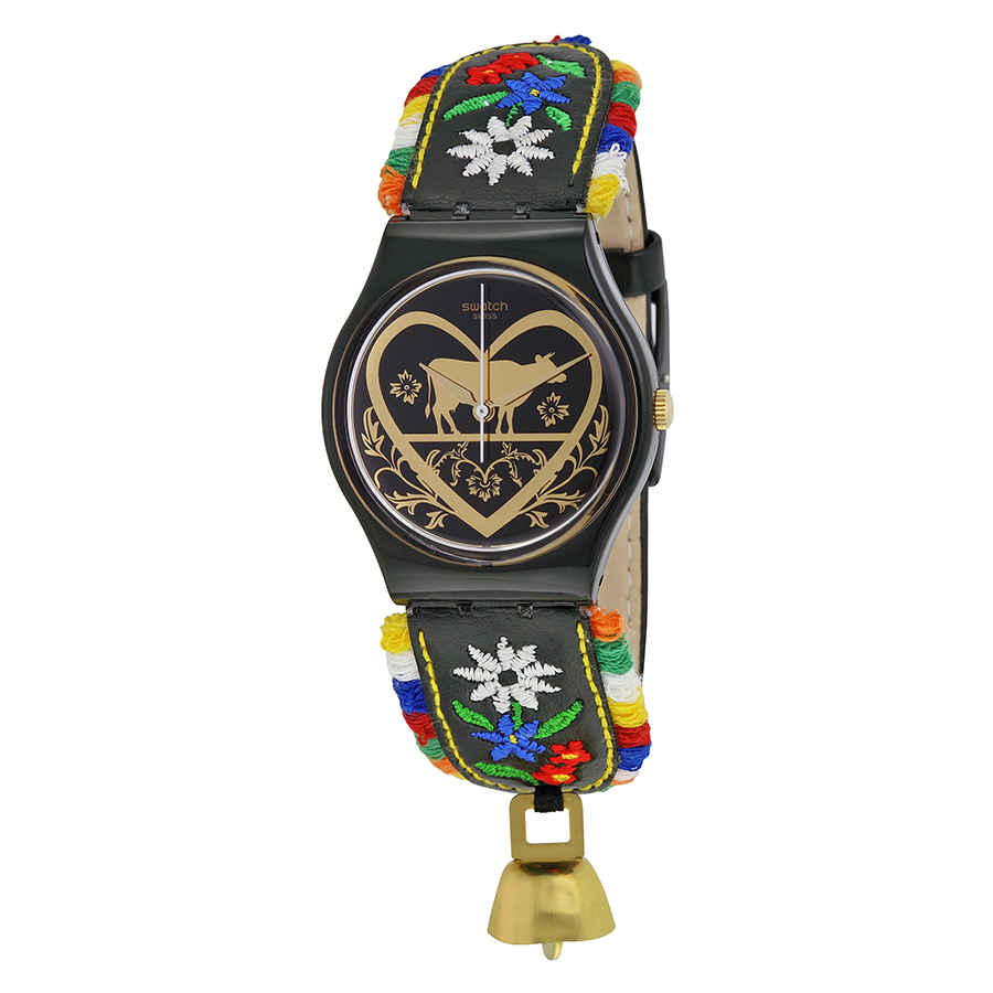 Swatch DIE GLOCKE Leather Unisex Watch GB285 - Walmart.com