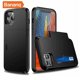 thumbnail image 2 of Bananq Slide Card Slot Phone Case For iPhone 11 12 13 14 15 Pro Max Mini X XS XR 8 7 6 Plus Shockproof Card Bag Cover, 2 of 5
