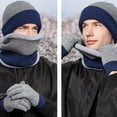 thumbnail image 5 of Gorro de invierno, bufanda, guantes con pantalla táctil, conjunto para hombres y mujeres, 5 of 5