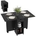 thumbnail image 1 of HOMCOM Table à Manger Pliable, Table à Abattants avec Rangement pour Cuisine, 1 of 10