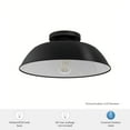 thumbnail image 7 of Hunter - Mill Valley 1-light Matte Black,  , Dimmable, Transitional Style, Bell Shaped, for Bedrooms, Bathrooms - 46003, 7 of 7