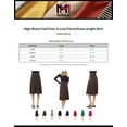 thumbnail image 2 of MixMatchy Women's High Waist Fold Over A-Line Flared Knee Length Skirt, 2 of 5