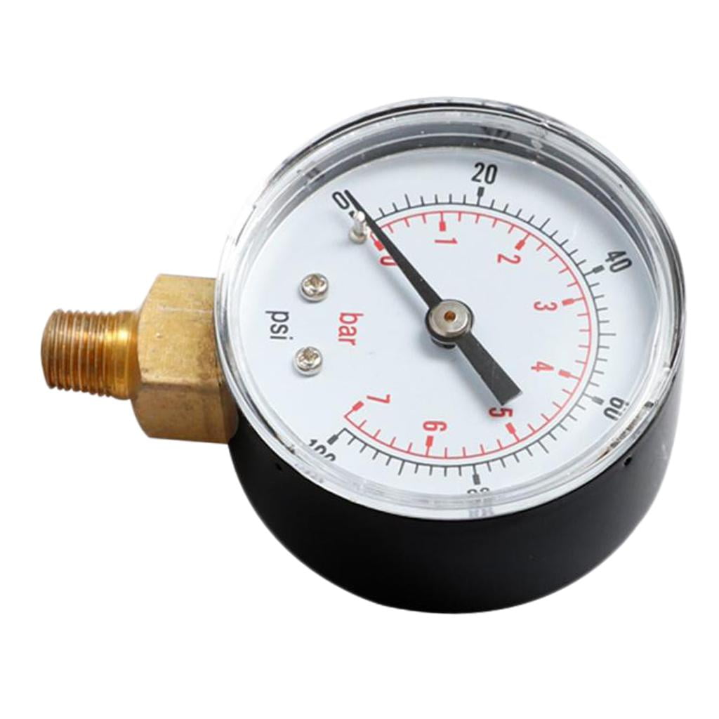 Air Oil Water Radial Pressure Gauge TS-Y504 0-100psi 0-7bar 1/4"BSPT Thread 