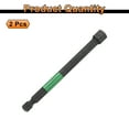 thumbnail image 3 of Uxcell 2pcs H10 Flat Hex Head Screwdriver Bit 10mm Metric Tip 1/4" Hex Shank 100mm (4") Long Magnetic Hexagonal Screw Drill Bit Wrench Black Phosphate, 3 of 7