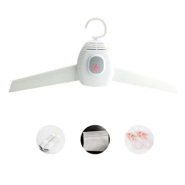 Secadora de ropa portátil con iones negativos, plegable y compacta para uso doméstico, diseño de percha con sistema de control de temperatura inteligente y protección contra sobrecalentamiento, ideal