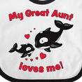 thumbnail image 4 of Inktastic My Great Aunt Loves Me Orca Family Boys or Girls Baby Bib, 4 of 4