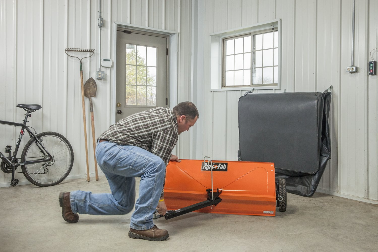 Agri-Fab Tow-Behind Lawn Sweeper 45-0492 - 44 In. Width, 25 Cu. Ft. Capacity, Adjustable Brush
