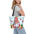 thumbnail image 3 of Ratiio Funny Christmas Gnome Print Shoulder Bag for Women, Polyester Crossbody Purse Lightweight Handbag for Daily Travel and Casual Use, 3 of 6