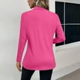 thumbnail image 4 of Women's Fashion Athleisure Solid-Color Long-Sleeve Stand-Collar Polo Shirt Top, Comfortable & Skin-Friendly & Breathable, Gifts for Women, 4 of 5