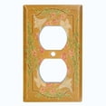 thumbnail image 3 of Metal Light Switch Plate Cover Elegant Antique Floral Tile Frame Brown FLW078, 3 of 15