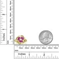 thumbnail image 3 of Gem Stone King 18K Yellow Gold Plated Silver Pink Created Sapphire Ring for Women (1.87 Cttw, Oval 6X4MM, Gemstone September Birthstone, Available in Size 5, 6, 7, 8, 9), 3 of 4