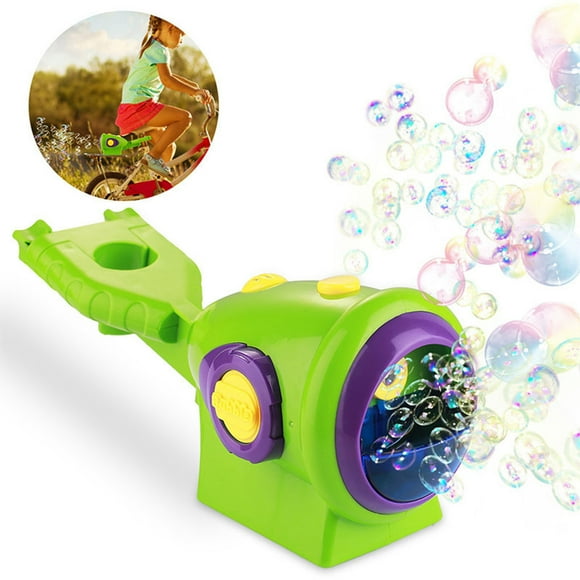 EGNMCR Summer Children's Outdoor Bicycle Hanging Color Electric Bubble Blowing Toy118ml Children bubble Birthday Gifts for Kids