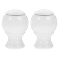 thumbnail image 1 of OULII 2 Pcs Embouts de Tringle à Rideaux Vintage Ronds Blancs ABS pour Décoration de Bureau, 1 of 8