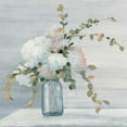 thumbnail image 3 of Purinton, Julia 15x15 Black Modern Framed Museum Art Print Titled - Morning Bouquet Blue Gray Crop, 3 of 5