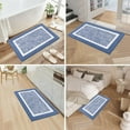 thumbnail image 5 of Findosom 3pcs Blue Bathroom Rug Set with Contour Toilet Mat Non-Slip Plush Shaggy Bath Mats Super Absorbent Microfiber Bath Rugs Washable Shower Rugs for Bathroom,Tub,Toilet 18"x26"+20"x32"+U20"x24", 5 of 7
