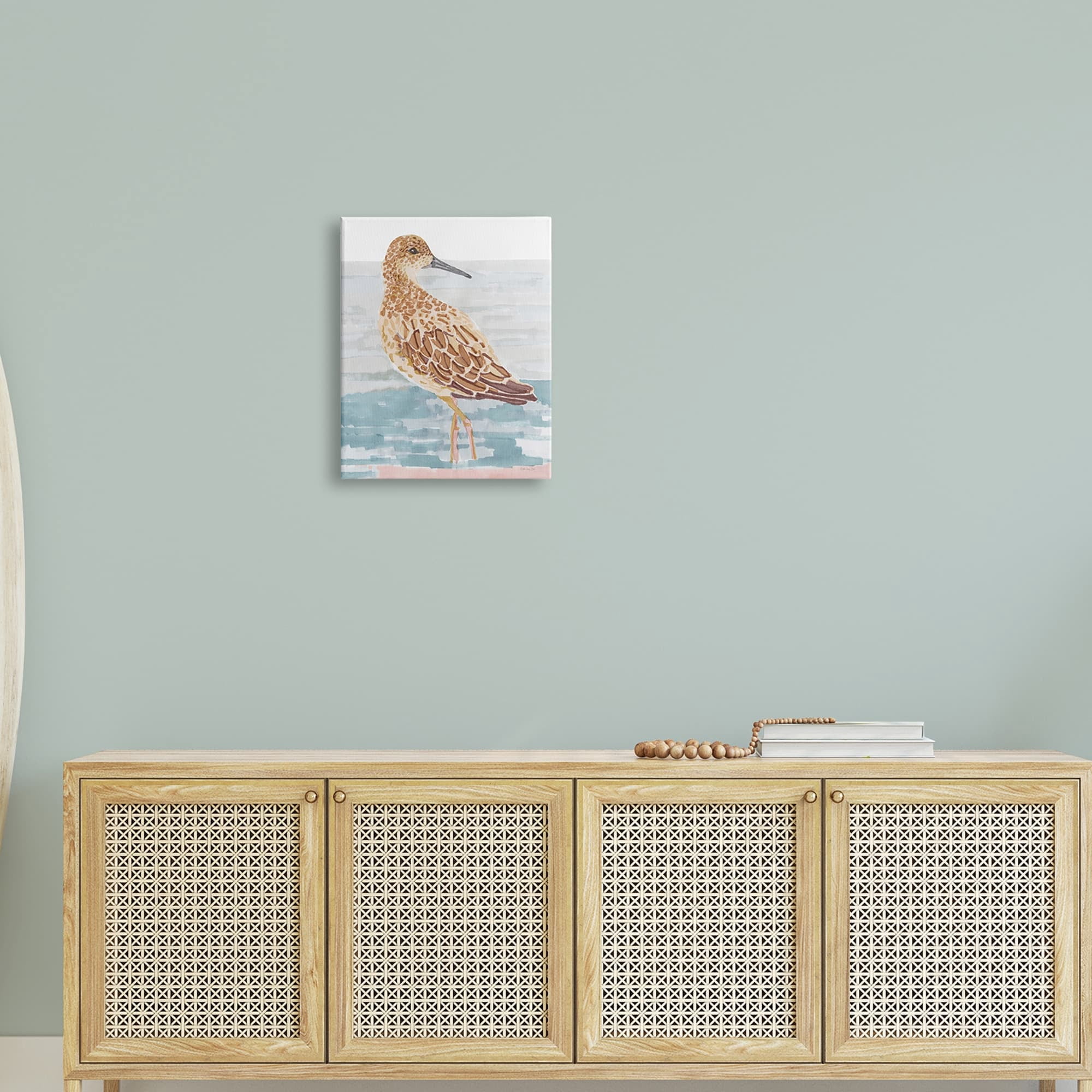 Stupell Industries Posing Herring Seagull Sea Shoreline Bird Painting,24 x 30, Design by Stellar Design Studio