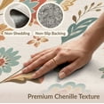 thumbnail image 6 of ODIKA 8'x10' Washable Area Rug Durable, Non-Slip Earthy Floral Botanical Design Vintage Inspired Natural Tufted Motif for Living Room, Under Sectional, Family, 6 of 7